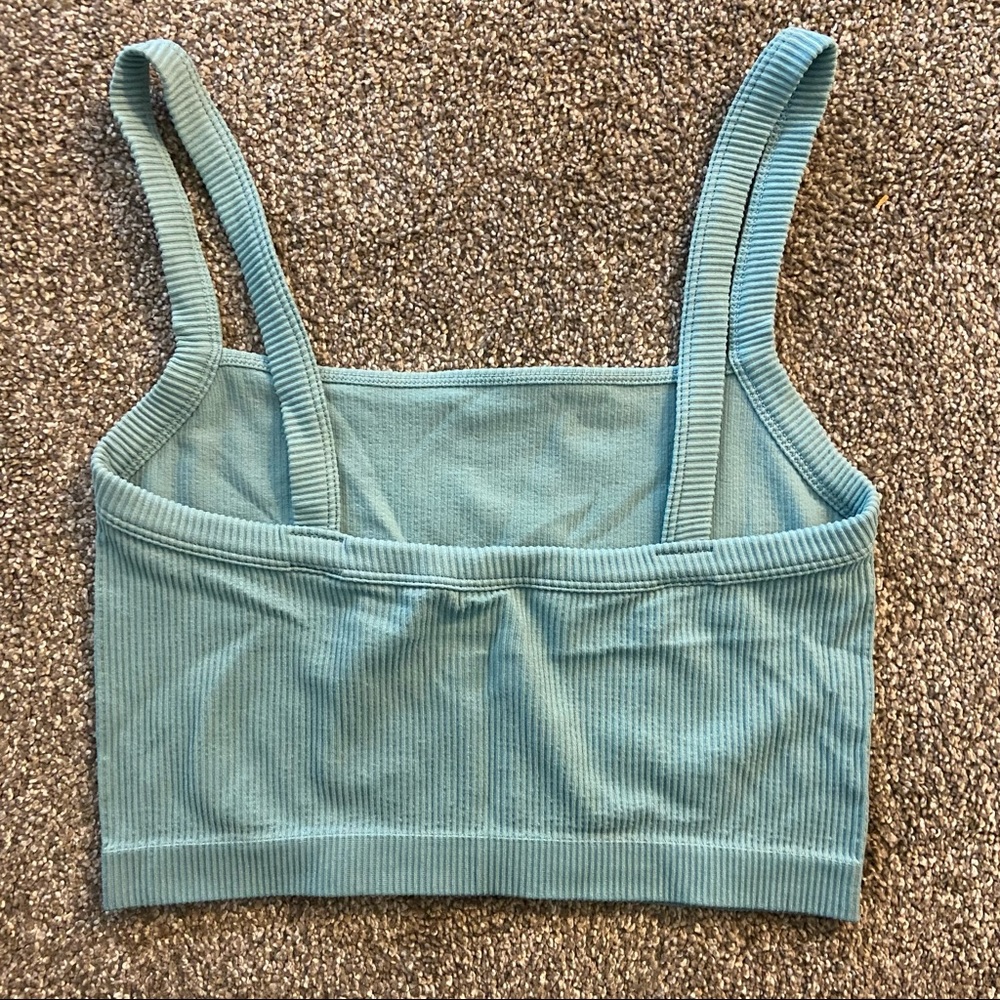 Target Brand Colsie Ribbed Crop Top Light Blue - Picture 2 of 2